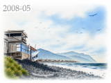 【No.2008-05】岩内町／水彩色鉛筆画イラスト