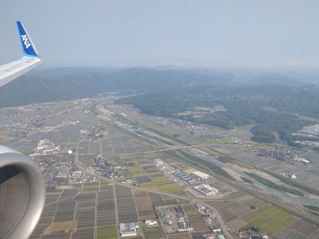 小松空港着陸前