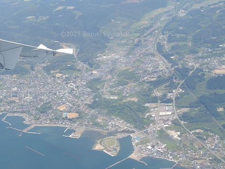 野辺地上空を旋回中