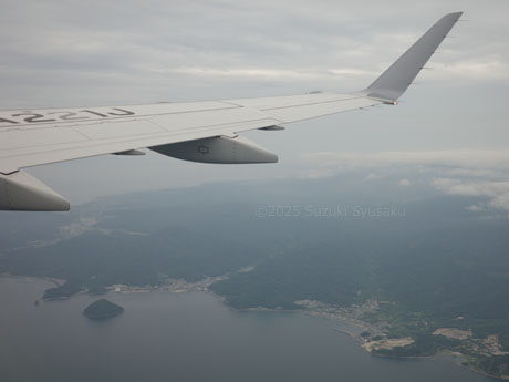 青森空港離陸後
