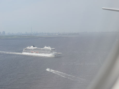 羽田空港着陸前