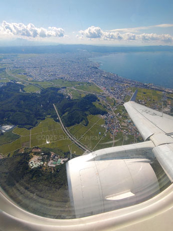 青森空港着陸前