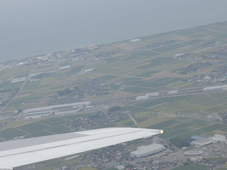 小松空港着陸前