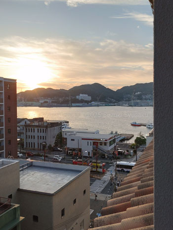 長崎のホテルから