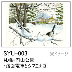 SYU-003　札幌・円山公園・路面電車とシマエナガ