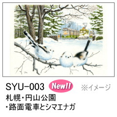 SYU-003　札幌・円山公園・路面電車とシマエナガ