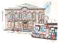 【No.26】小樽市指定歴史的建造物 #6.小樽バイン／水彩色鉛筆画イラスト